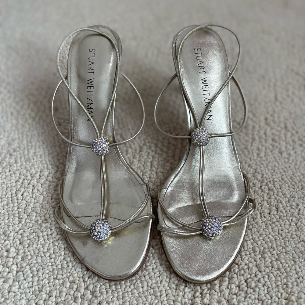 Stuart Weitzman Balls of Fire Heeled Sandals